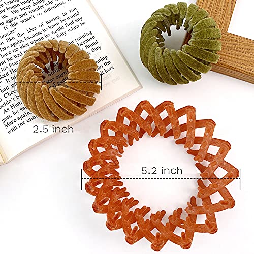 Velvet Fashion Hair Clips Expandable Pony Tail Holders Hair Ties Hair Clip Ponytail Hairpin Curling Iron Bun Maker Hair Styling Tool Claw Hair Clips For Woman Girls Hair Accessories (7 Colors Velvet) #TOP4