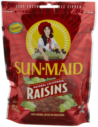 Sun Maid California Raisins, 12-Ounce Pouches (Pack of 6)