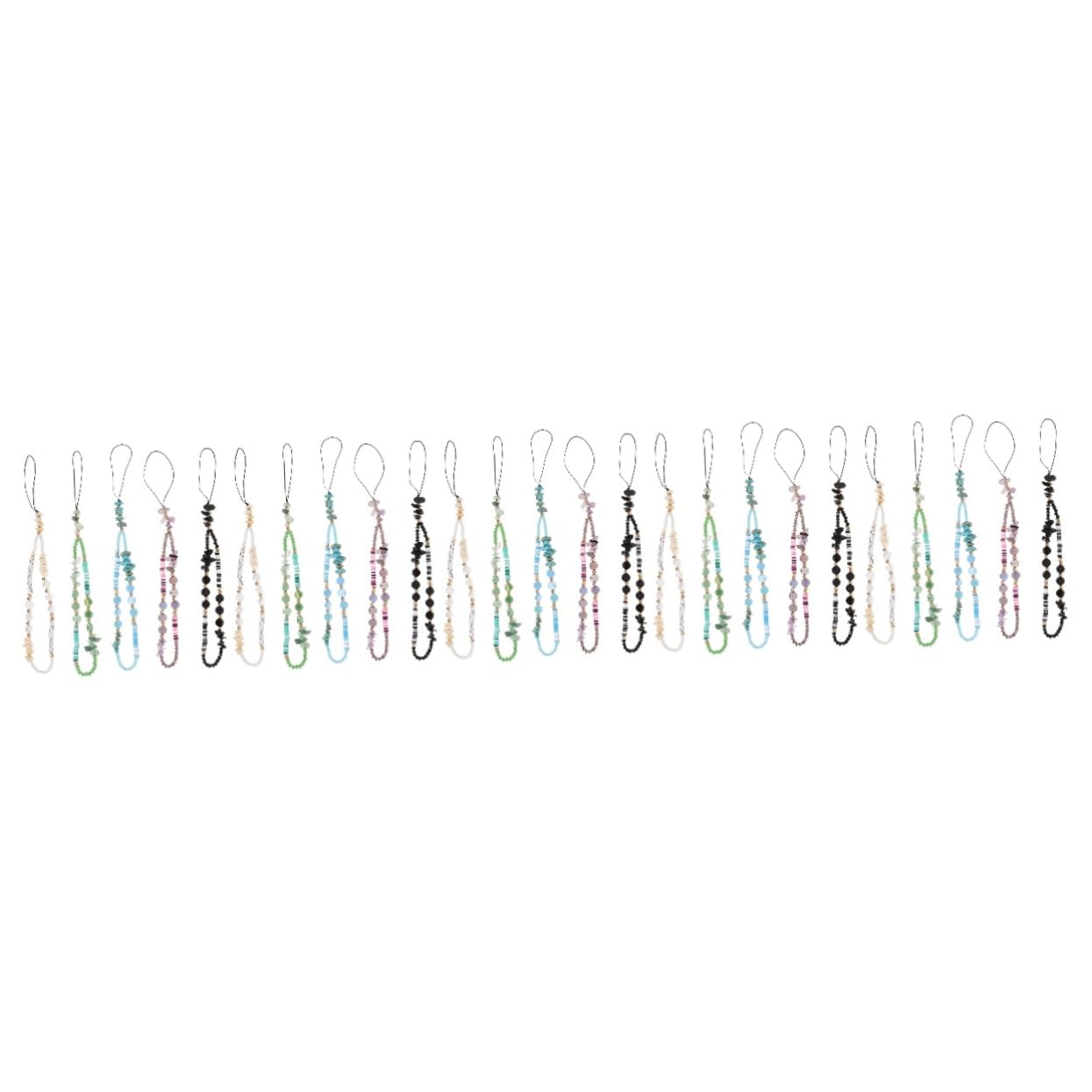 DOITOOL 5 Juegos De Cuentas De Cristal Para Teléfono Cordón Universal Para La Muñeca Colgante Para Bolso Decoración 5 Unidades