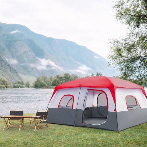 Carpa de camping familiar grande 13x13 pies con divisor de ambientes miniatura 7