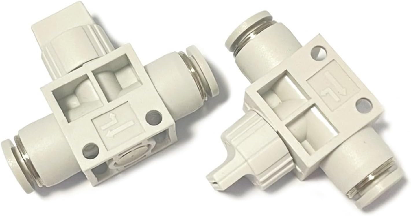 HVFF Hand Pipeline Valve Pneumatic Quick Plug Switch 4/6/8/10/12mm Trachea Connector White Manual Valve 30Pcs(HVFF8(30PCS))