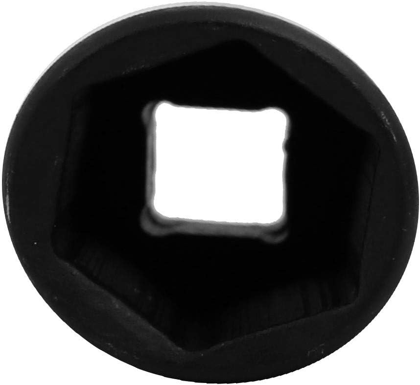 New Lon0167 1/2-inch Square Drive 24mm Inner Hex 78mm Length CR-MO Steel Black Impact Socket 2pcs(1/2-Zoll-Vierkant 24mm Innensechskant 78mm Länge CR-MO Stahl schwarz Impact Socket 2St