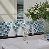 Amazon.com: 60 PCS 10 x 10 cm Mosaic Wall Tile Stickers, DIY Self ...
