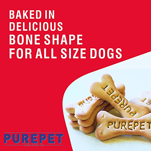 Image of PUREPET Dog Treat Biscuits, Milk Flavour 455G Pack (Pack of 2), All Life Stages