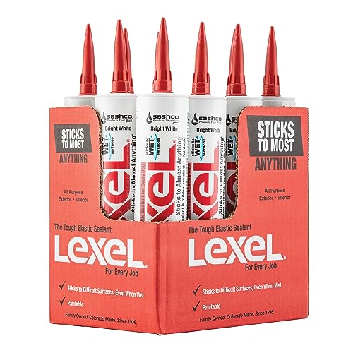 Sashco Lexel sellador flexible blanco 12 unidades 10.5 oz miniatura 1