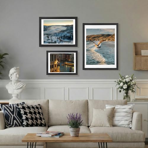 Image of HOUSE DAY Poster Frames 18 x 24 Black Solid Wood with Wall Mounting 1 Pack