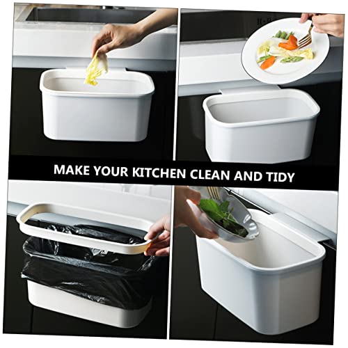 Canecas de basura colgantes Sosoport blancas para cocina miniatura 6