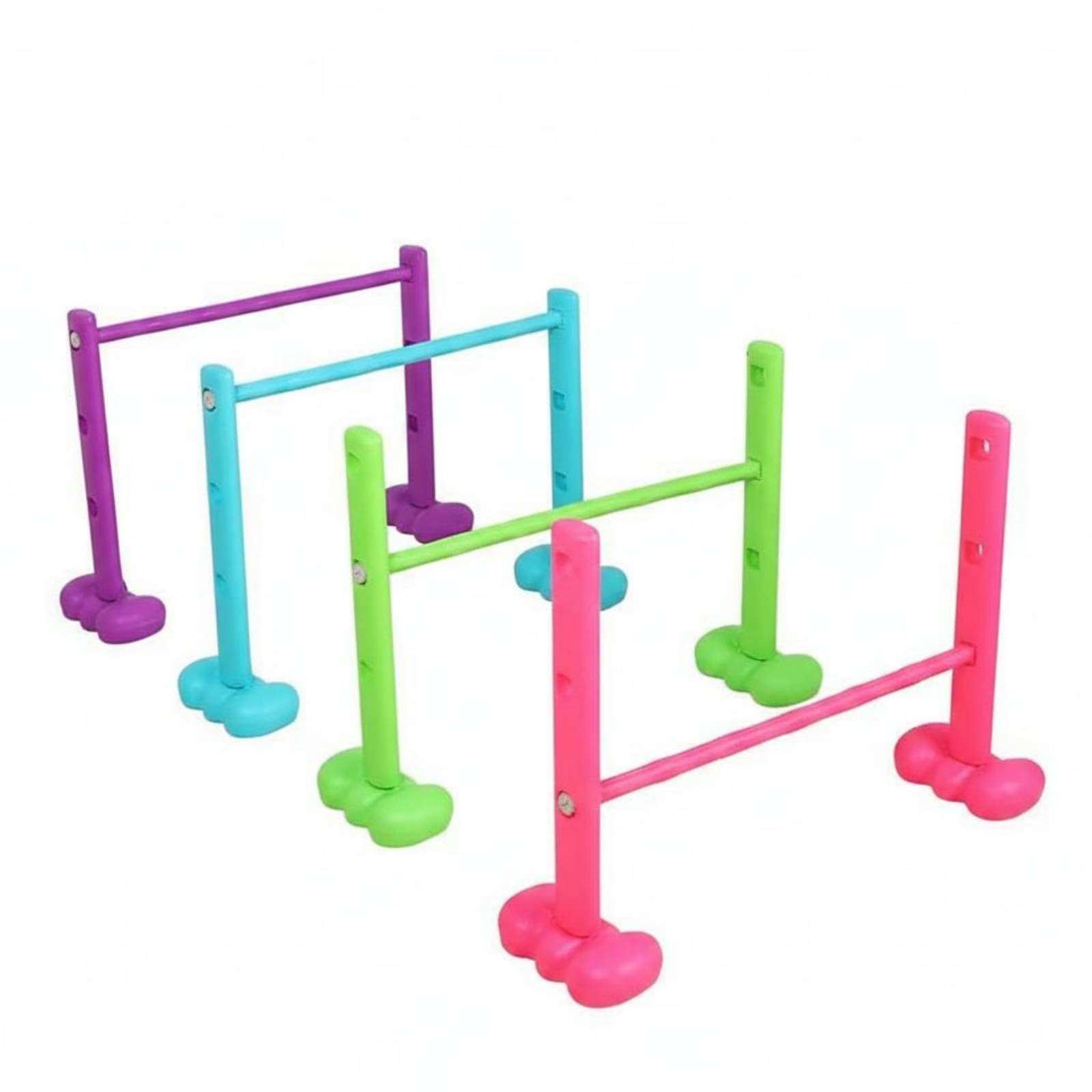 Amagogo Kinder Hürden Set Hindernisparcours Hürden Tunnel Balancierstangen Trainingsspielzeug Verstellbares Design für Krabbeln Springen Gleichgewicht für, Verstellbare Hürden Vierfarbig Set