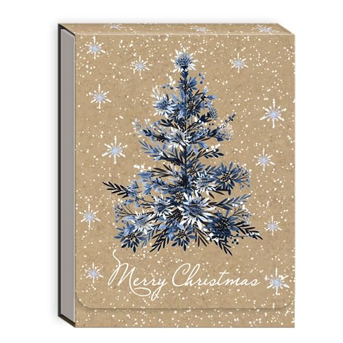 Image of Punch Studio Kraft Tree Holiday Pocket Notepad (50548)