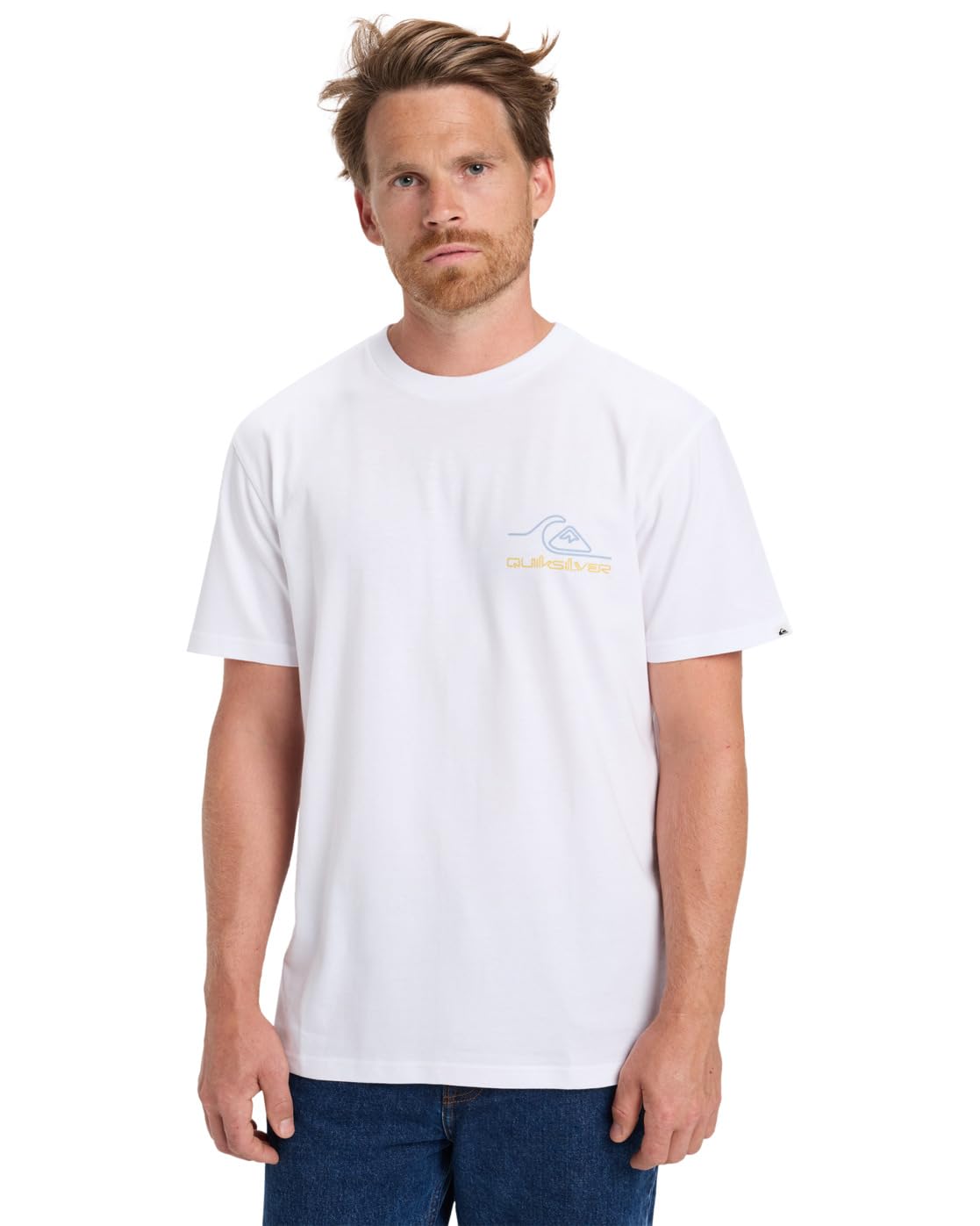 Quiksilver Short-Sleeved T-Shirt Light Waves SS Men's White XXL