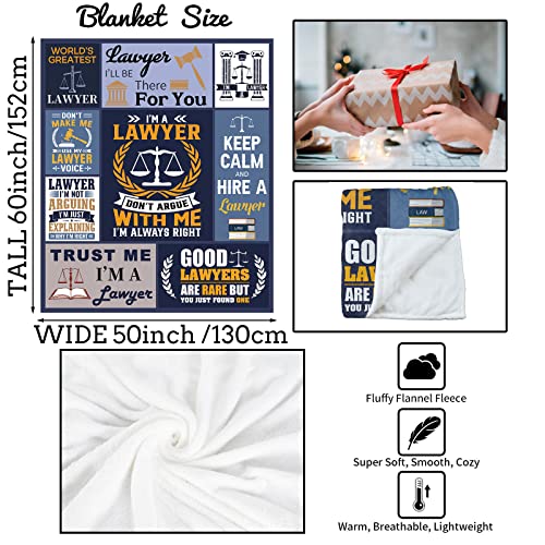 Domgoge Lawyer Gifts for Men Women Soft Cozy Fleece Flannel Blanket Throw, Attorney At Law Gift Paralegal Students - Image 3