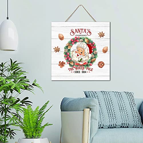 Décoration d'art de ferme en bois : panneau de motivation Noël 30cm