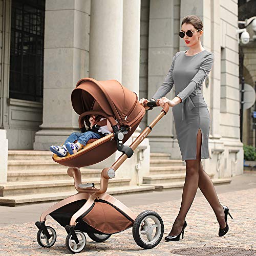 Baby Stroller in 2020,Hot Mom Baby Carriage with Adjustable Seat Height Angle and Four-Wheel Shock Absorption,Reversible,High Landscape and Fashional Pram,Coffer F22