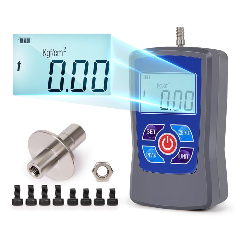 Medidor digital de dureza de fruta con pantalla de kg/fcm², modos de pico/primer pico, modelos GY-M15/GY-M30, gris-negro GY-M30