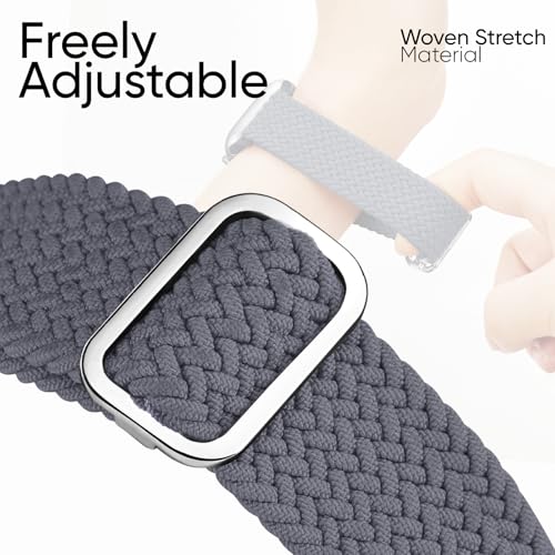 Image of 8 Pack Braided Stretchy Solo Loop Compatible with Apple Watch Bands Women