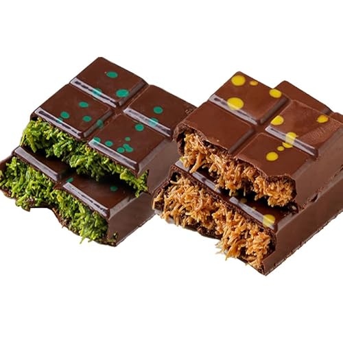 ドバイチョコレート、ドバイチョコレートピスタチオ、Dubai chocolate パリパリのダークチョコレート、滑らかな口当たりで、口に入れるとすぐに溶け、香りが豊か無添加剤、砂糖不使用、無香料、防腐剤無添加110g(ピスタチオ+ヘーゼルナッツ)