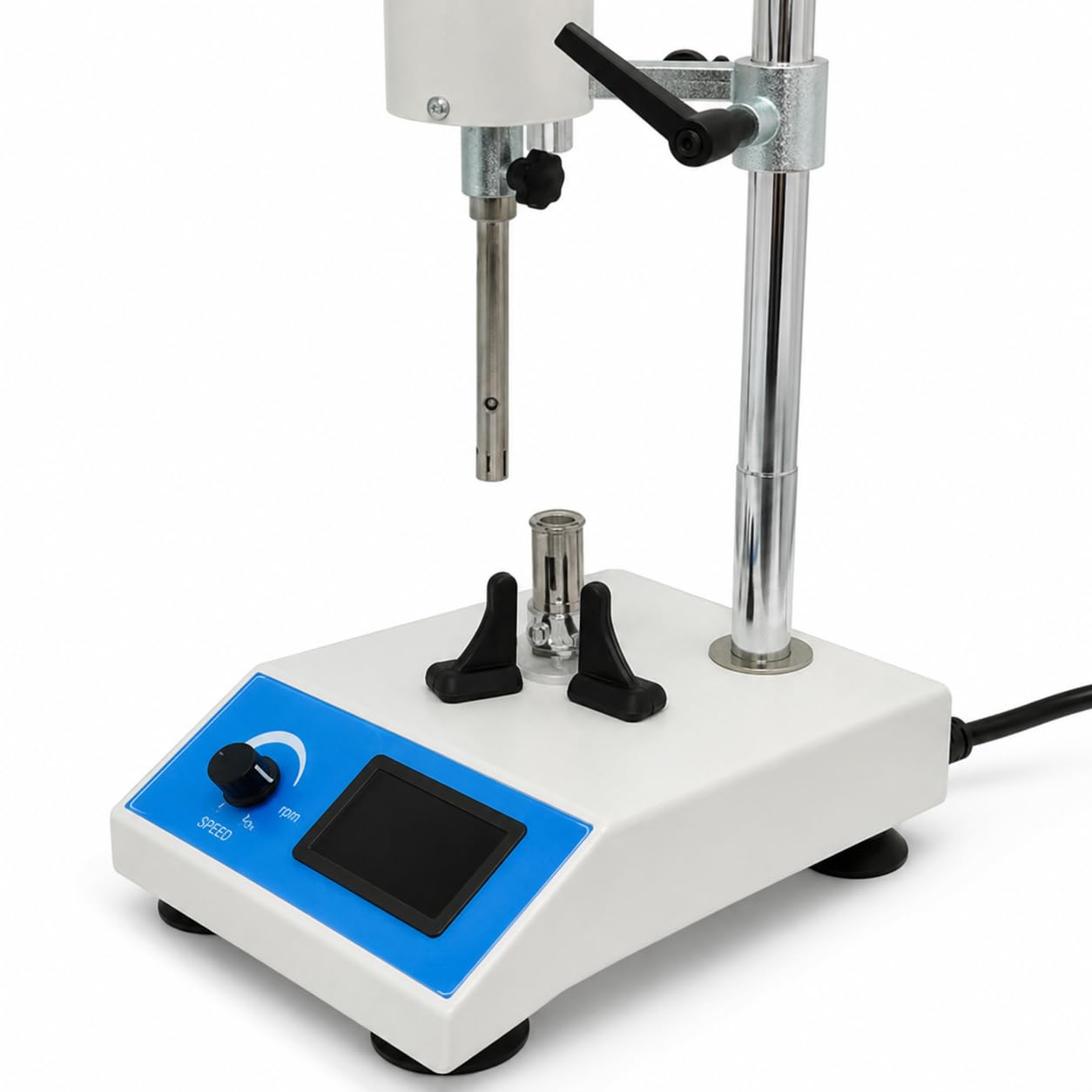 Homogenizator laboratoryjny o dużej prędkości, pojemność 5-1000 ml, 8000-22000 obr./min, cyfrowy wyświetlacz z timerem, głowica mieszająca o wysokim ścinaniu, stabilna podstawa do emulgowania