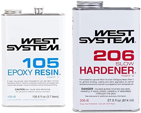 West System 105-B Epoxy Resin and 206-B Slow Hardener
