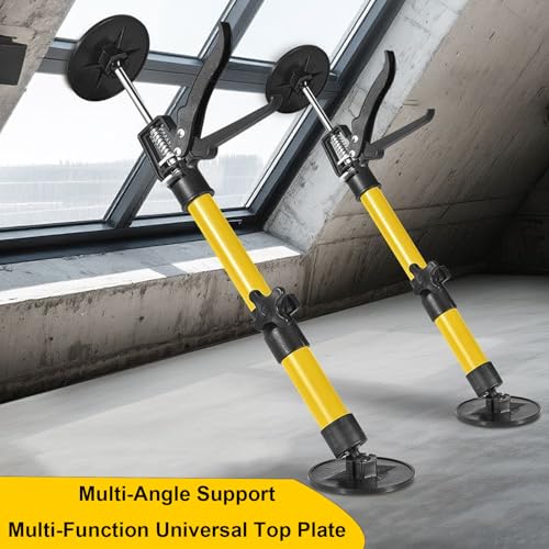 GZDILUOGS 2 Stück Deckenstütze, Zargenspanner Montagestütze Türzargenspanner 30-59 cm Teleskopstange Einhandstütze Türspanner 50 kg Tragkraft Teleskopstützen für Türzargen Schränken