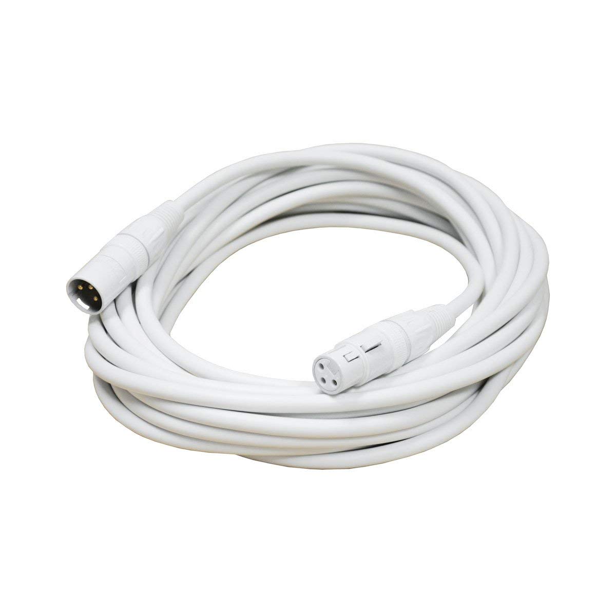 Audio 2000s E80125 XLR maschio a XLR femmina 25 piedi di colore bianco cavo microfono