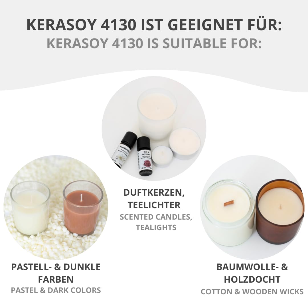 Sojawachs Kerasoy 4130 für Behälterkerzen 5kg Kerzenwachs zu gießen