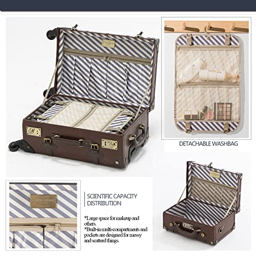 COTRUNKAGE 2-Piece Vintage Suitcase Set