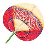 TOYANDONA Handgewebter Bambus Handventilator Pfirsichform Leichter Sommer...