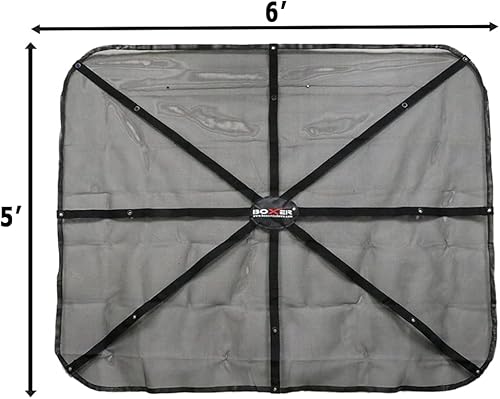 Miniatura 2 de Boxer - Red de malla para caja de camioneta de 5 x 6 pies, organizador de red de carga, remolque, caravana, camión volquete, red de carga resistente