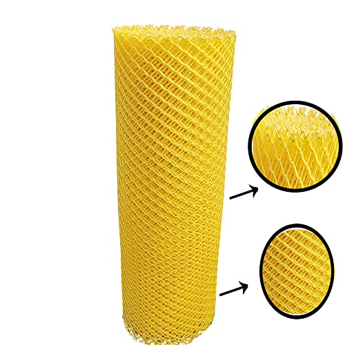 Image of SAI Balaji 3.3 Feet Height X 10 Feet Length UV Stabilized PVC Tree Guard Net Fencing net Fencing Mesh Anti Bird Net Ivory Color SBO34