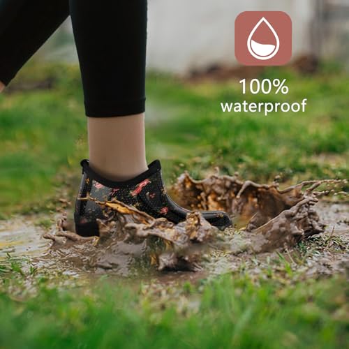 DaeRainy Womens Rain Boots Ankle Waterproof Garden Rainboot4