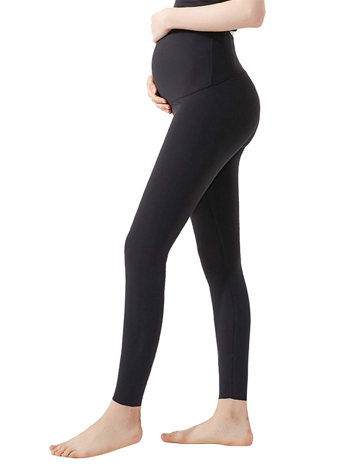 Meilun, pantaloni da donna morbidi e premaman per yoga, pantaloni da allenamento attivi, in gravidanza