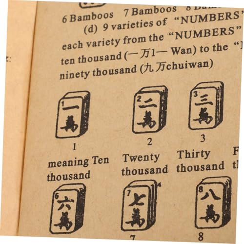 Libro guía de aprendizaje Mahjong 3 piezas VOSAREA miniatura 3