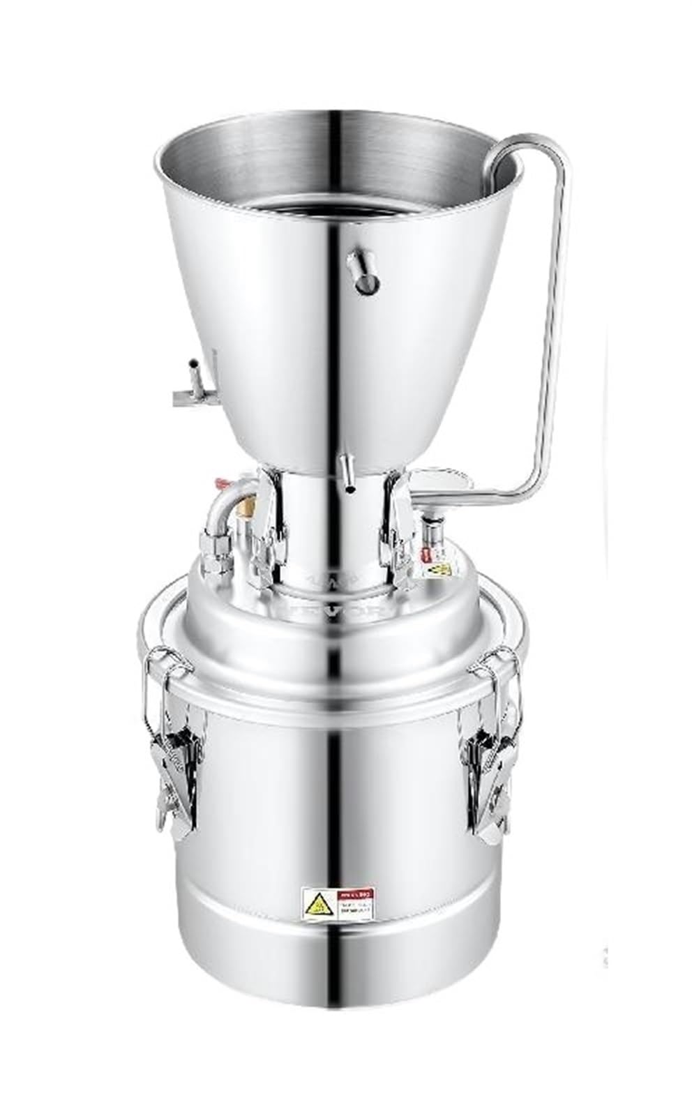 Lnhhg 10L (Liquefied Gas) 10/50L Alcohol Distiller Alcohol Still With 304 Stainless Steel Tube Brewing Kit For Home Distillery Whisky Wine Brandy(10L (Liquefied Gas))