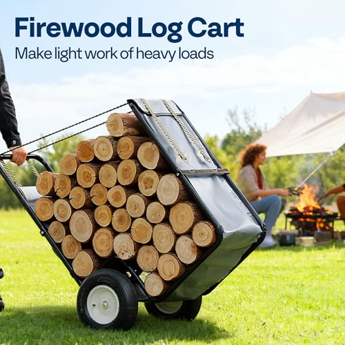 VIVOHOME Firewood Cart XL with 12.4