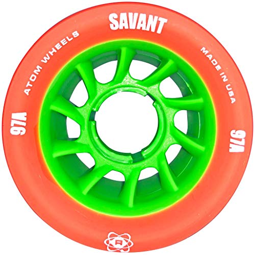 Atom Quad Wheels - Savant (62mmx40mm, Orange (97A), 4pk)