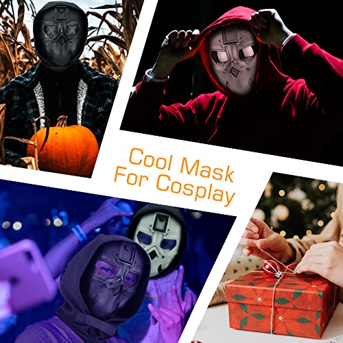 image for Guayma Airsoft Paintball Mask Tactical Full Face Cyberpunk Mask with B