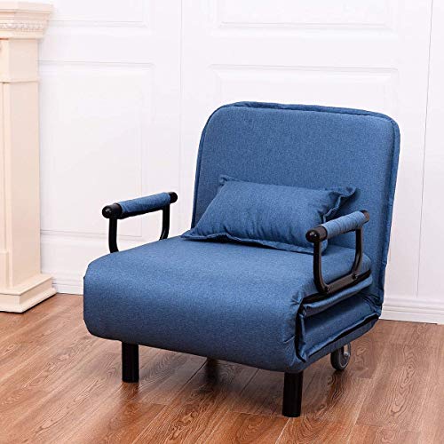 Sillón plegable azul miniatura 1