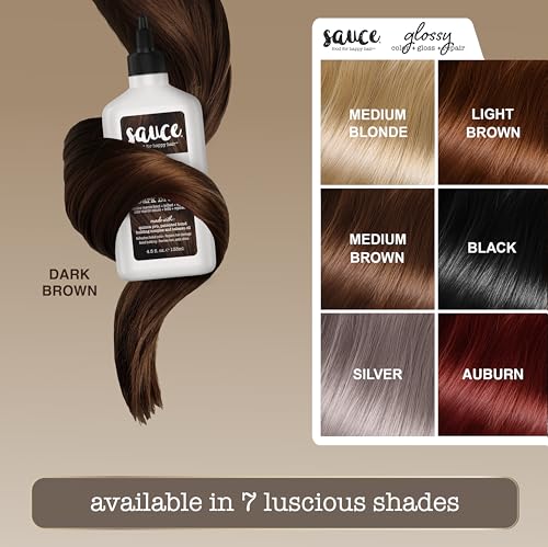 Sauce Beauty Glossy Color + Gloss + Repair Tinte Castaño Oscuro miniatura 7