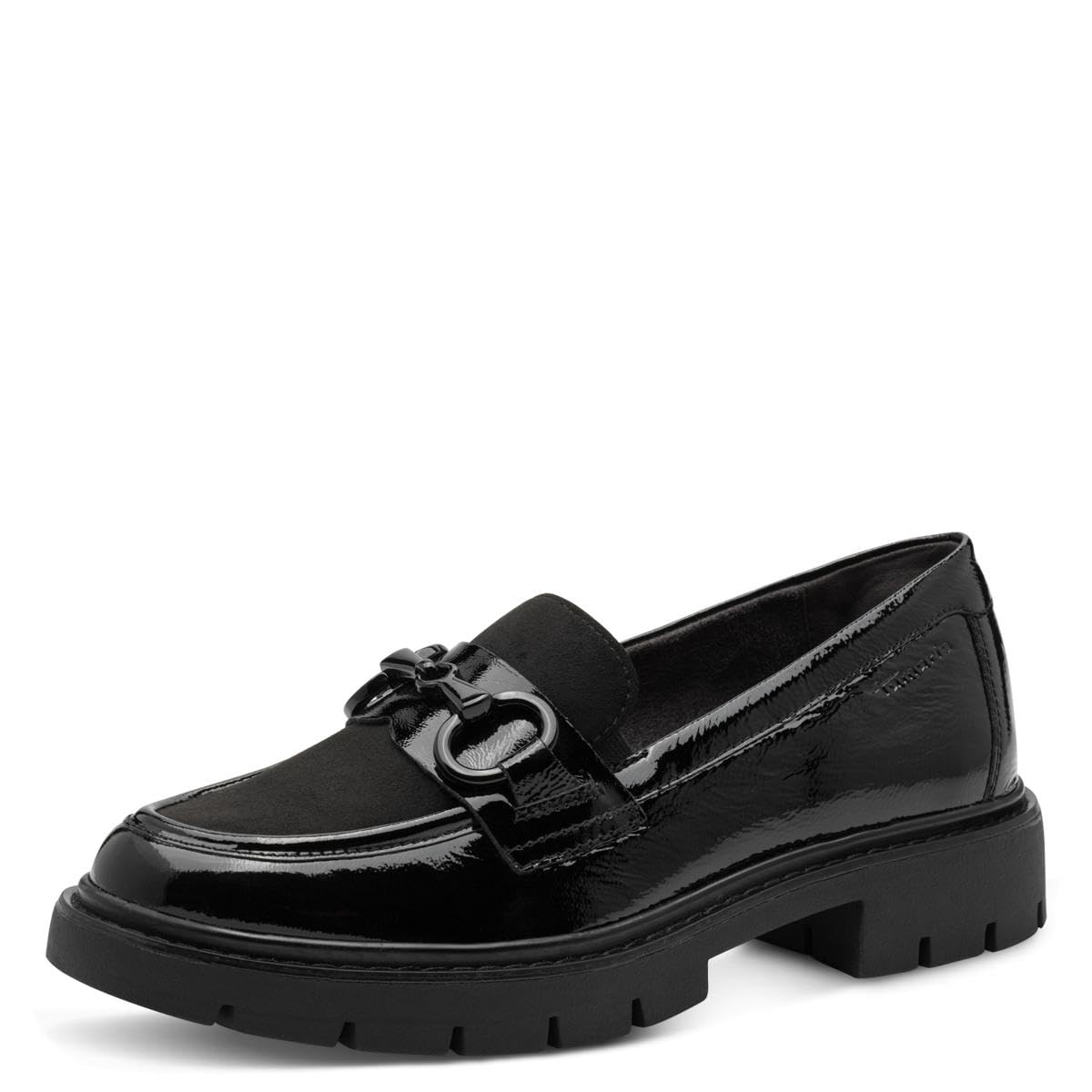 Tamaris Comfort Women’s Leather Slip-Ons Elegant, Black Comb, 6,5 UK