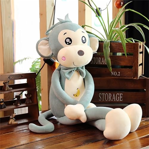 AFFE - Peluche en forme de singe - Coussin en peluche douce pour fille, garçon et bébé (40 cm, vert)