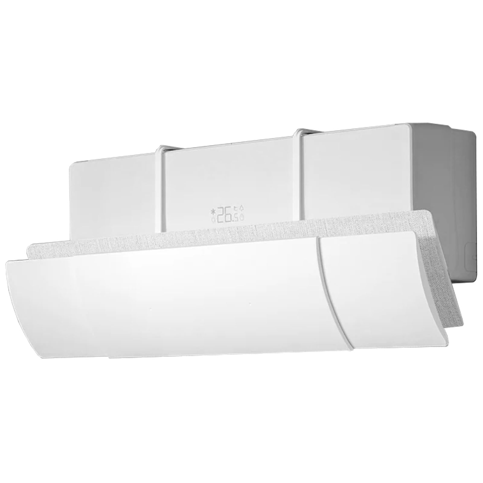 WUXTOKV Air Conditioner Deflector, Retractable AC Vent with Adjustable Angle, Plastic Air Deflector, Adjusts 27.6in-43in, White