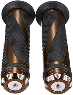 YONGYAO CNC Aluminium 7/8 Motorrad Lenker Gummi Handgriffe -Bronze
