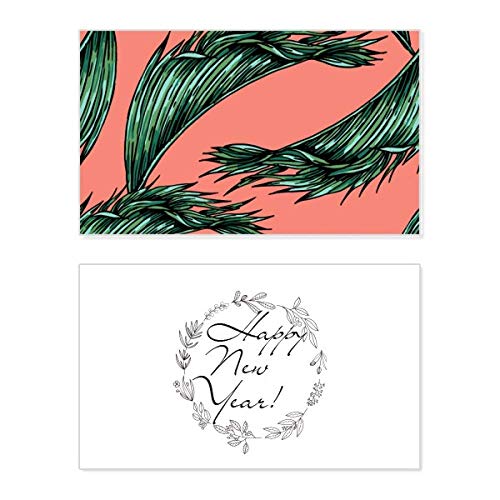 Tarjeta de felicitación de año nuevo con diseño floral y cielo rosa ideal para bendiciones