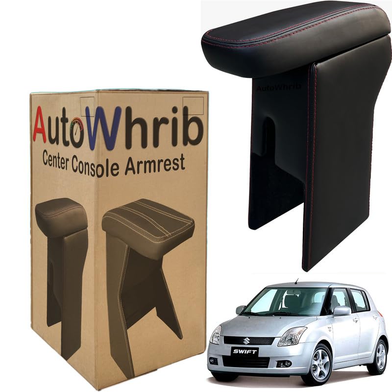 Image of Car Arm Rest For Swift Type 1 Armrest with Storage Box & Soft Cushion Pad, Luxury Arm Rest, Black Colour
