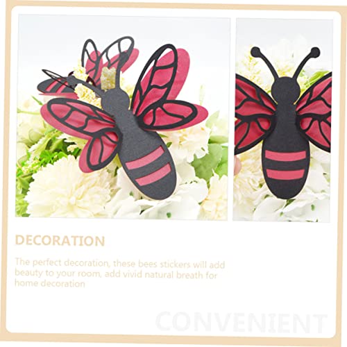 Wall Art Decor - 3 Sets Art Three-Dimensional Diy Mural D Decorative Animals Wall Decals For Pattern Nursery Baby Bumblebee Layered Bee Home Kids Honey Ornaments Decor Of Black Decorations ( Color : B #TOP4