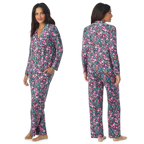Image of Cuddl Duds Long Sleeve Button Up Matching Pajamas 2 Piece PJs Set for Women