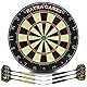 Dartscheibe Kork mit 6 Dartpfeile,Zahlenring Dartscheibe Set mit Dartwerkzeug, Oche-Linie, Wandhalterung