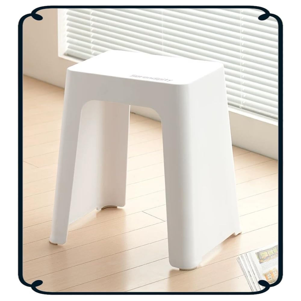 Tabouret de cuisine portable blanc de 18 pouces pour le salon et vos repas