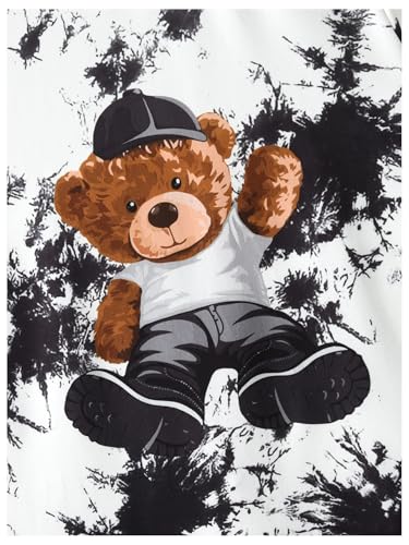 Verdusa Boy's Tie Dye Graphic Tees Cute Cartoon Print Short Sleeve Summer T Shirt4