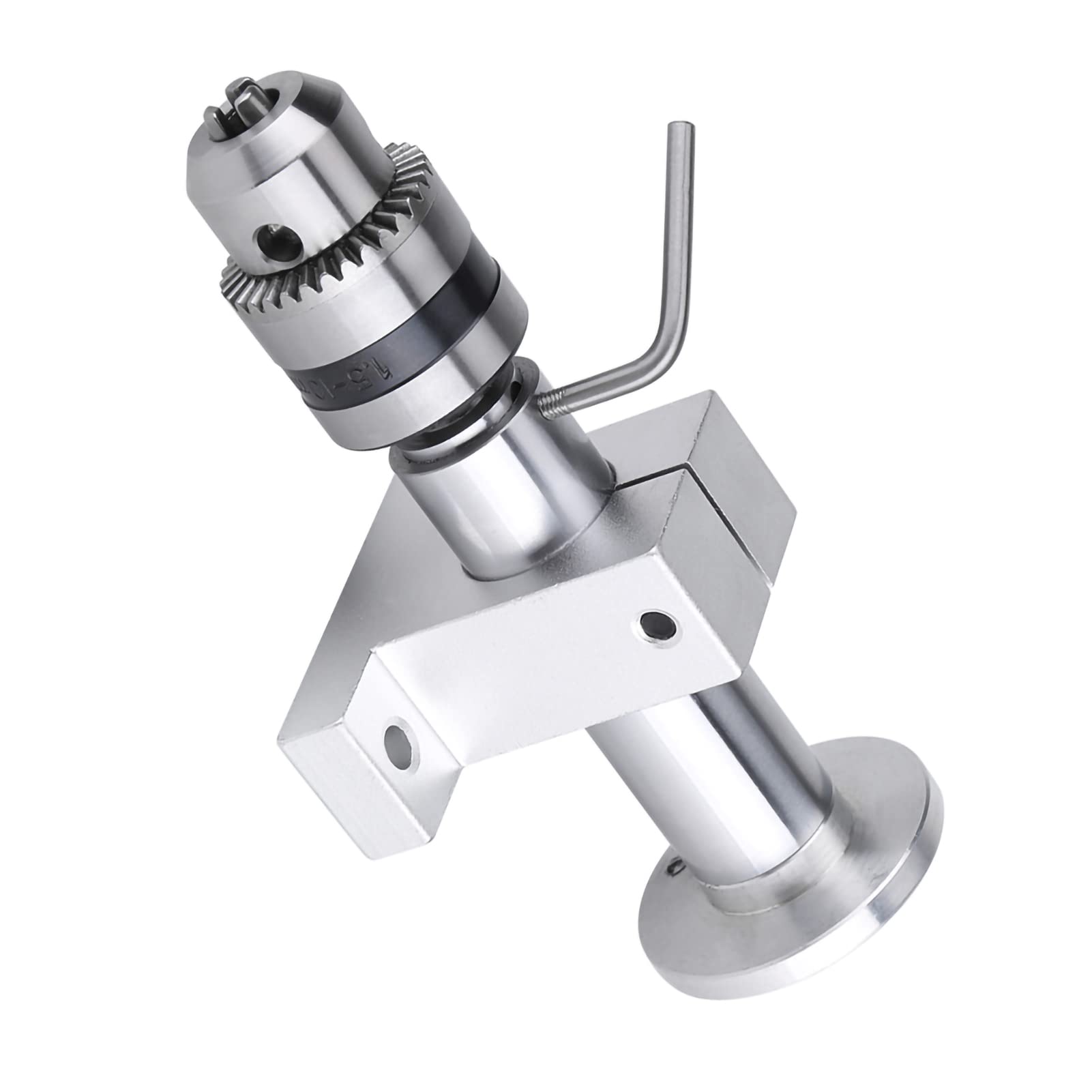 Centro giratorio en vivo preciso con llave, piezas de mini torno, centro en vivo de acero de alta dureza para carpintería de bricolaje, profundidad de orificio ajustable con 3